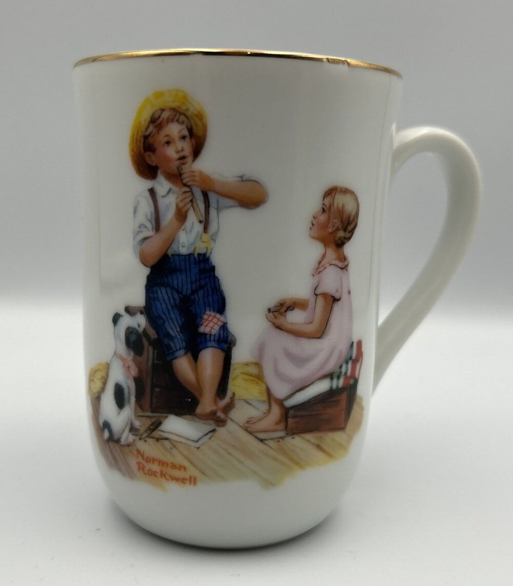 Norman Rockwell Museum Porcelain Coffee Mug/Cup Music Master - Vintage - EUC